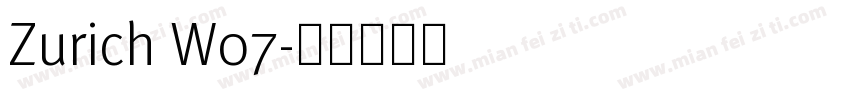 Zurich W07字体转换